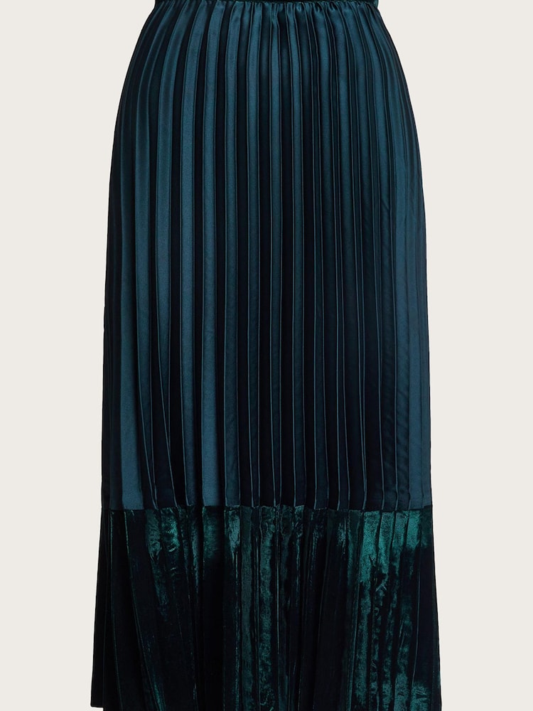 Monsoon Green Brielle Pleated Midi Skirt - Image 5 of 5