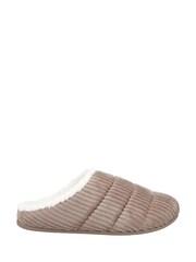 FitFlop Grey Chrissie Corduroy Slippers - Image 1 of 4
