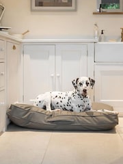 Lords and Labradors Mink Brown Handled Dog Cushion Rhino Leather - Image 2 of 5