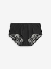 Black / Caramel Nude & Chocolate Nude Midi No VPL Lace Back Briefs 3 Pack - Image 12 of 14