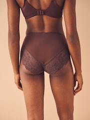 Black / Caramel Nude & Chocolate Nude Midi No VPL Lace Back Briefs 3 Pack - Image 4 of 14
