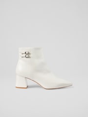LK Bennett Cream Missy Leather Ankle Boots - Image 1 of 6