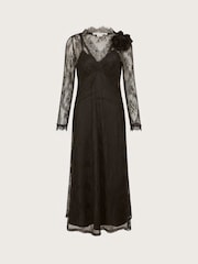 Monsoon Blakely Lace Corsage Black Dress - Image 5 of 5
