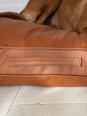 Lords and Labradors Tan Brown Handled Dog Cushion Rhino Leather - Image 3 of 5