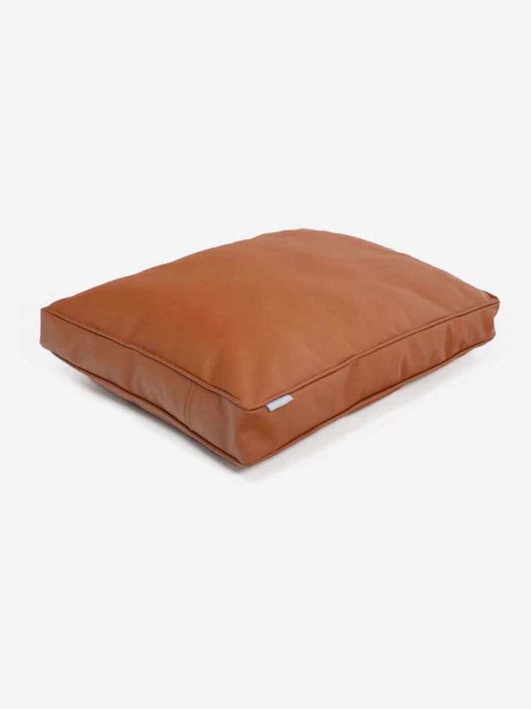 Lords and Labradors Tan Brown Handled Dog Cushion Rhino Leather - Image 5 of 5