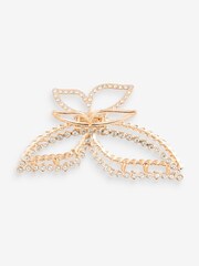 Gold Tone Butterfly Sparkle Hair Claw - Image 3 of 4