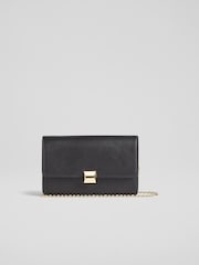 LK Bennett Black Otto Vegan Leather Shoulder Bag - Image 1 of 3