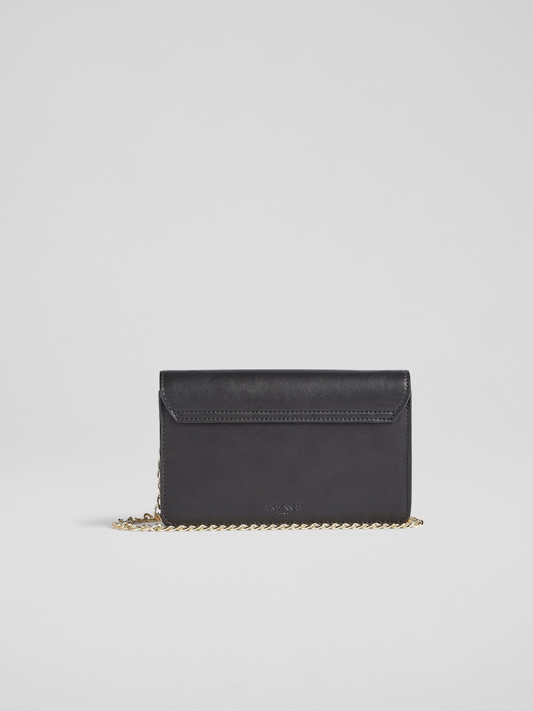 LK Bennett Black Otto Vegan Leather Shoulder Bag - Image 2 of 3
