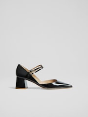 Preto - LK Bennett Patent Savannah Mary Jane Shoes - Imagem 1 de 4