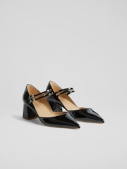 Preto - LK Bennett Patent Savannah Mary Jane Shoes - Imagem 2 de 4