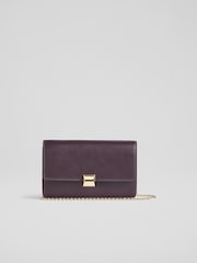 LK Bennett Red Otto Vegan Leather Shoulder Bag - Image 1 of 3