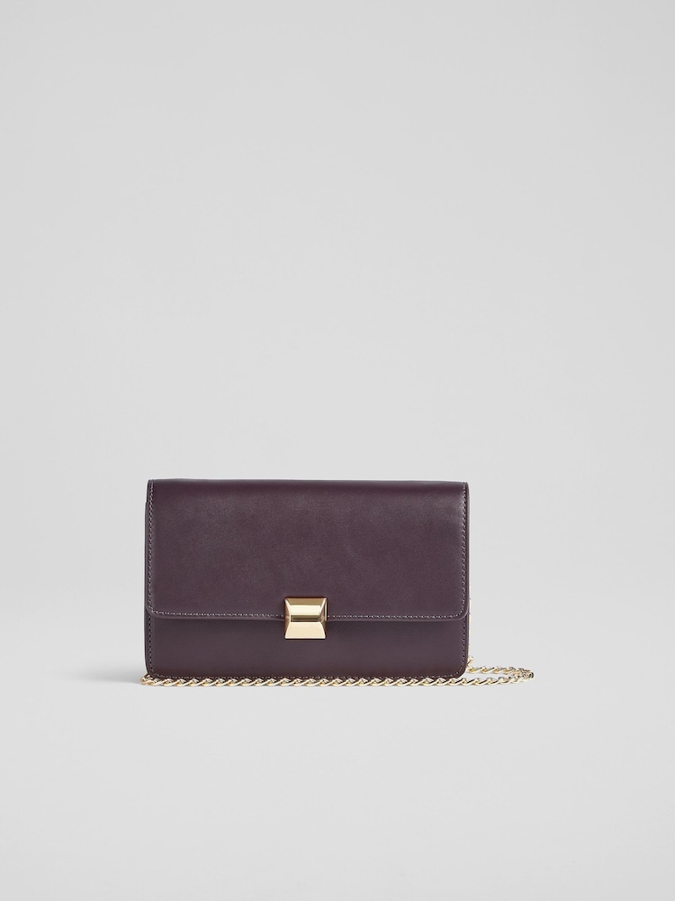 LK Bennett Red Otto Vegan Leather Shoulder Bag - Image 1 of 3