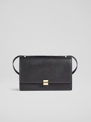 LK Bennett Black Ottie Vegan Leather Shoulder Bag - Image 1 of 3