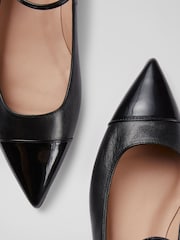 LK Bennett Black Leather Monty Mary Jane Pumps - Image 4 of 4