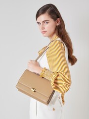 LK Bennett Natural Ottie Vegan Leather Shoulder Bag - Image 4 of 4
