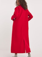 Simply Be Red Faux Fur Maxi Coat - Image 2 of 4