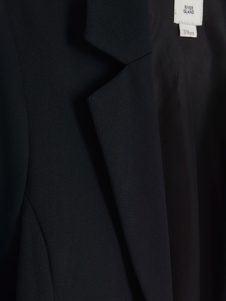 River Island Black Girls Rolled Sleeve Blazer - Image 2 of 3