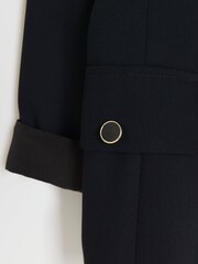 River Island Black Girls Rolled Sleeve Blazer - Image 3 of 3