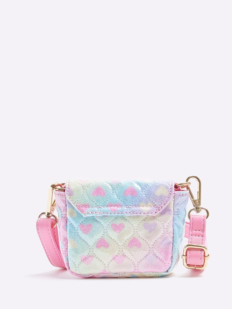 River Island Pink Girls Heart Quilt Belt Bag - Image 2 of 4