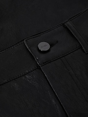Paige High Rise Leather-Look Wide Leg Jeans - Image 6 of 6