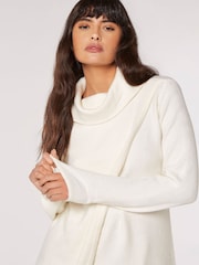 Apricot Cream Roll Neck Wrap Jumper - Image 4 of 4