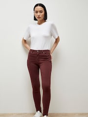 Apricot Red Sienna Raw Denim Skinny Jeans - Image 1 of 5