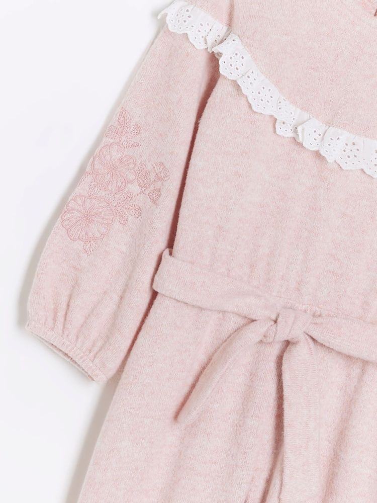 River Island Pink Mini Girls Cosy Jumpsuit - Image 3 of 3 River Island Pink Mini Girls Cosy Jumpsuit - Image 3 of 3