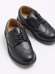 River Island Black Boys Brogue Shoes - Image 4 of 5