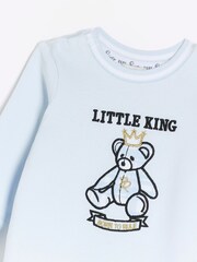 River Island Baby Jungen Little King Schlafanzug - Bild 3 von 4