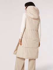 Apricot Grey Irregular Panel Hooded Gilet - Image 2 of 5