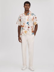 Camisa estampada con cuello cubano Serra de Reiss - Imagen 3 de 7