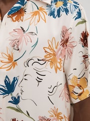 Camisa estampada con cuello cubano Serra de Reiss - Imagen 4 de 7