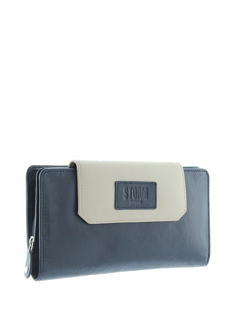 Porte-monnaie Storm Embassy en cuir noir grand format - Image 3 of 5