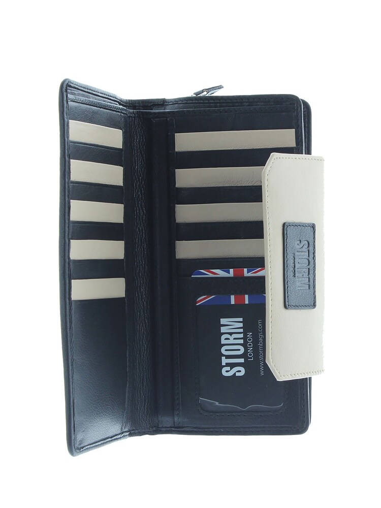 Porte-monnaie Storm Embassy en cuir noir grand format - Image 5 of 5