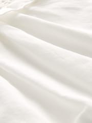 White Frill Sleeve Lace Insert Summer 100% Cotton Blouse - Image 6 of 6