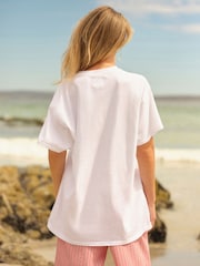 Orange Fruit Bold Print Tropical Graphic T-Shirt - Image 4 of 7
