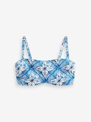 Blue/White Tile DD+ Non Pad Minimise Bandeau Bikini Top - Image 5 of 5