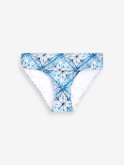 Blau/Weiß/Kachelmuster - Bikinihose - Bild 5 von 5