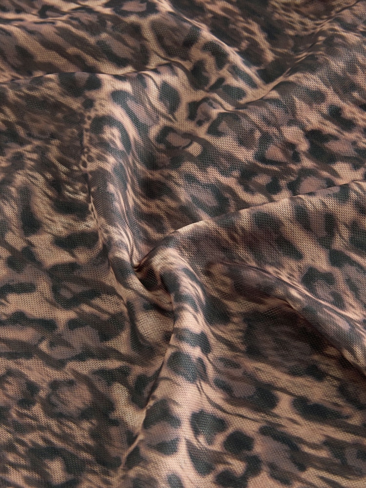 Leopardenprint/Animalprint - Kurzärmeliges Mesh-Top - Bild 6 von 6 Leopardenprint/Animalprint - Kurzärmeliges Mesh-Top - Bild 6 von 6
