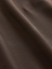 Chocolate Brown Slim Fit Short Sleeve Soft Touch Polyamide T-Shirt - Image 7 of 7