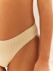 Yellow Gingham Yellow Rochelle Humes Gingham High Leg Bikini Bottoms - Image 4 of 5