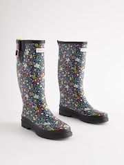 Cath Kidston Black Ditsy Floral Tall Wellies - Image 1 of 7