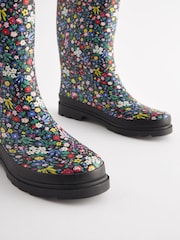 Cath Kidston Black Ditsy Floral Tall Wellies - Image 4 of 7