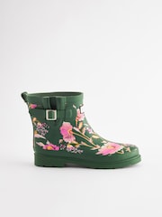 Cath Kidston Green Floral Short Rubber Wellies - Image 2 of 5