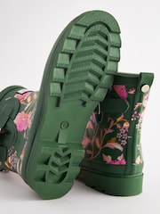 Cath Kidston Green Floral Short Rubber Wellies - Image 5 of 5