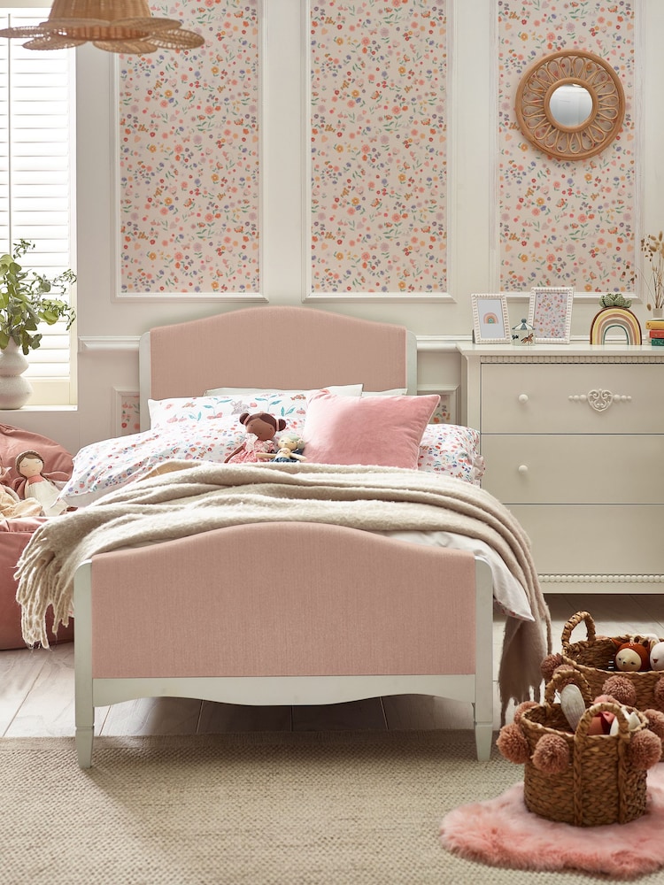 Soft Texture Blush Pink Josie Junior Kids Bed Frame - Image 1 of 8