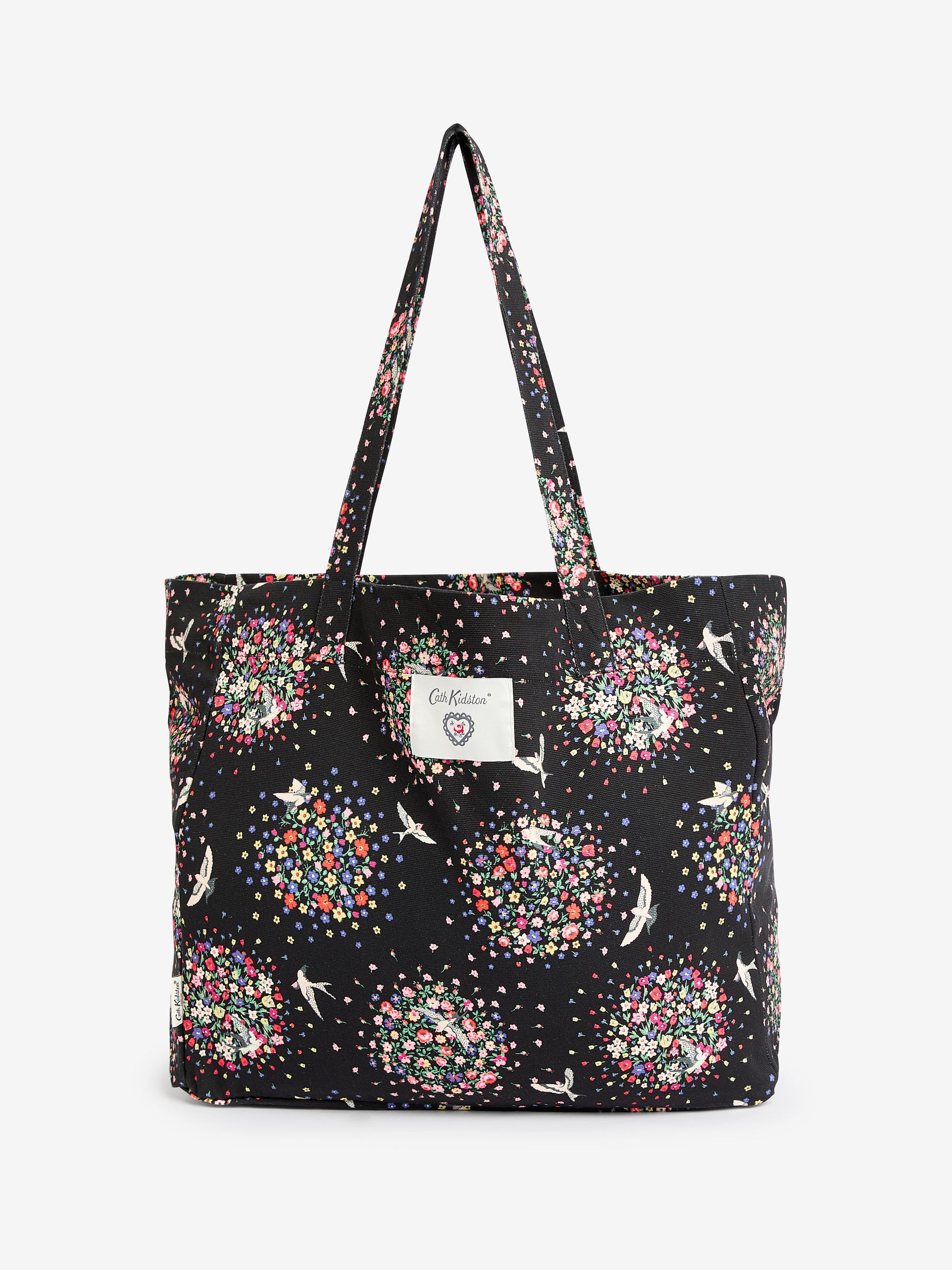 Cath Kidston Black Ditsy Floral 100 Cotton Beach Bag