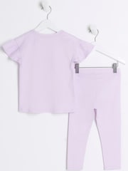 River Island Purple Girls Happiness T-Shirt Set - Image 2 of 4