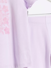River Island Purple Girls Happiness T-Shirt Set - Image 3 of 4