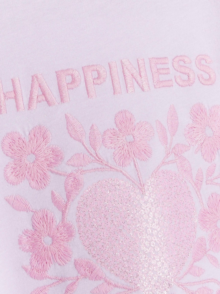 River Island Purple Girls Happiness T-Shirt Set - Image 4 of 4